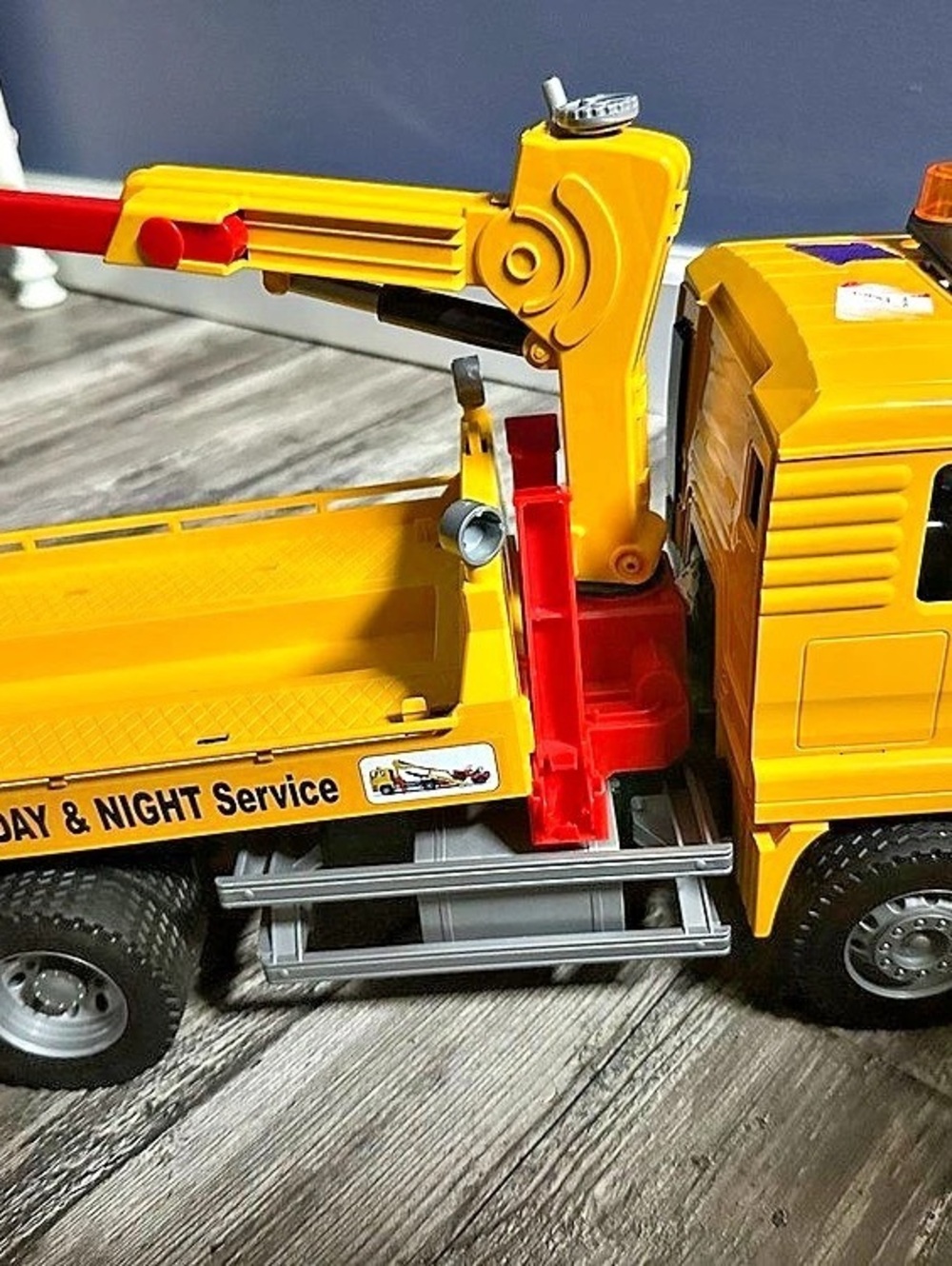 Bruder MAN TGA Tow Truck / Day & Night Service Wrecker Yellow & Red